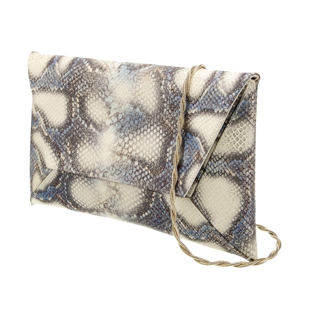 Stuart Weitzman Suede/Snakeskin Clutch - Picture 2 of 6